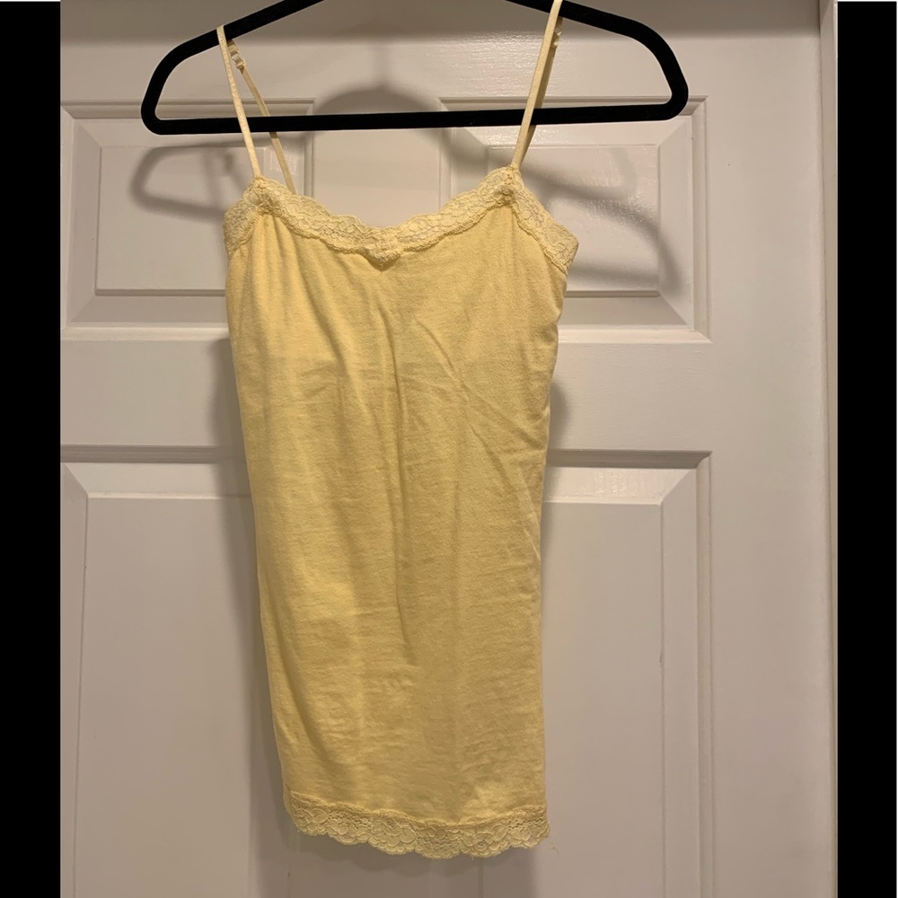 Aeropostale yellow lace tank top